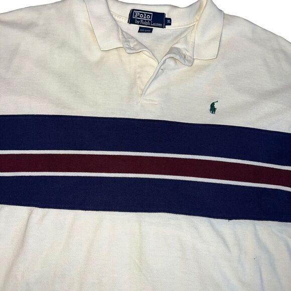 Polo Ralph Lauren Polo Shirt Men's XL Striped White Red Blue Green Pony - Picture 3 of 8